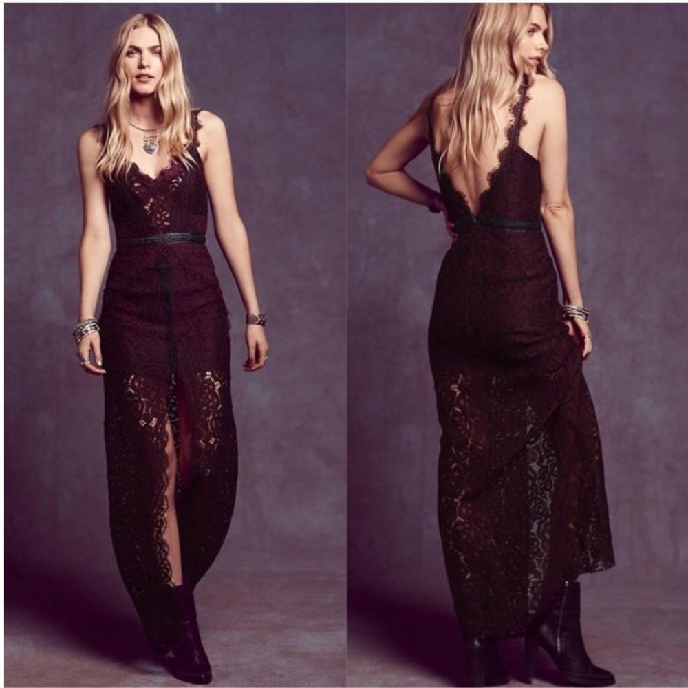 SALE🛍 NWT Free People Lace Column Maxi Dress